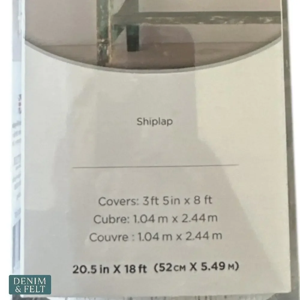 NuWallpaper Shiplap White Peel & Stick Removable Wallpaper Roll 20.5”x18’ NEW